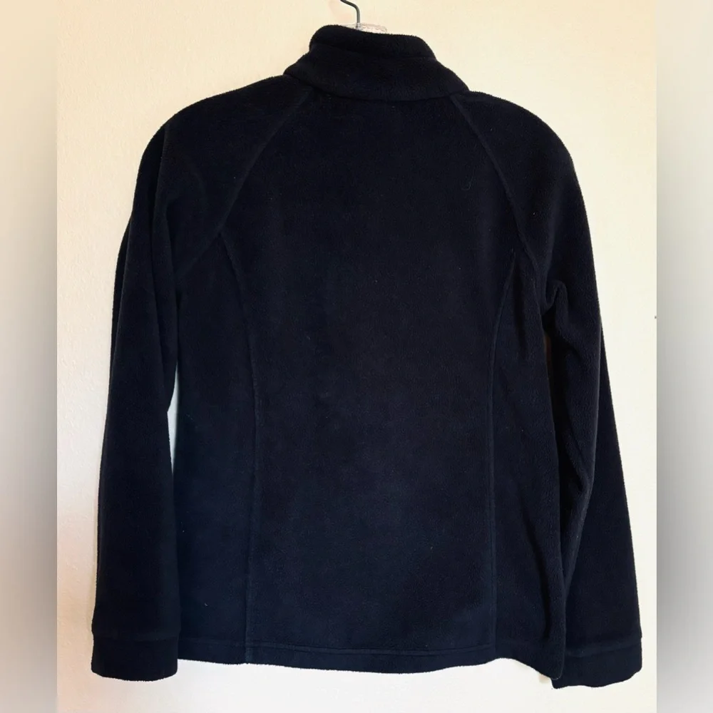 Columbia Youth Jacket‎ Large 14 16 Black Fleece Full Zip Pockets Mock Neck Warm